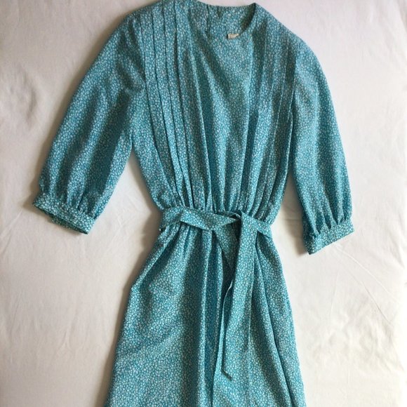 Lorenzo Blue dress with white flowers - Picture 3 of 13